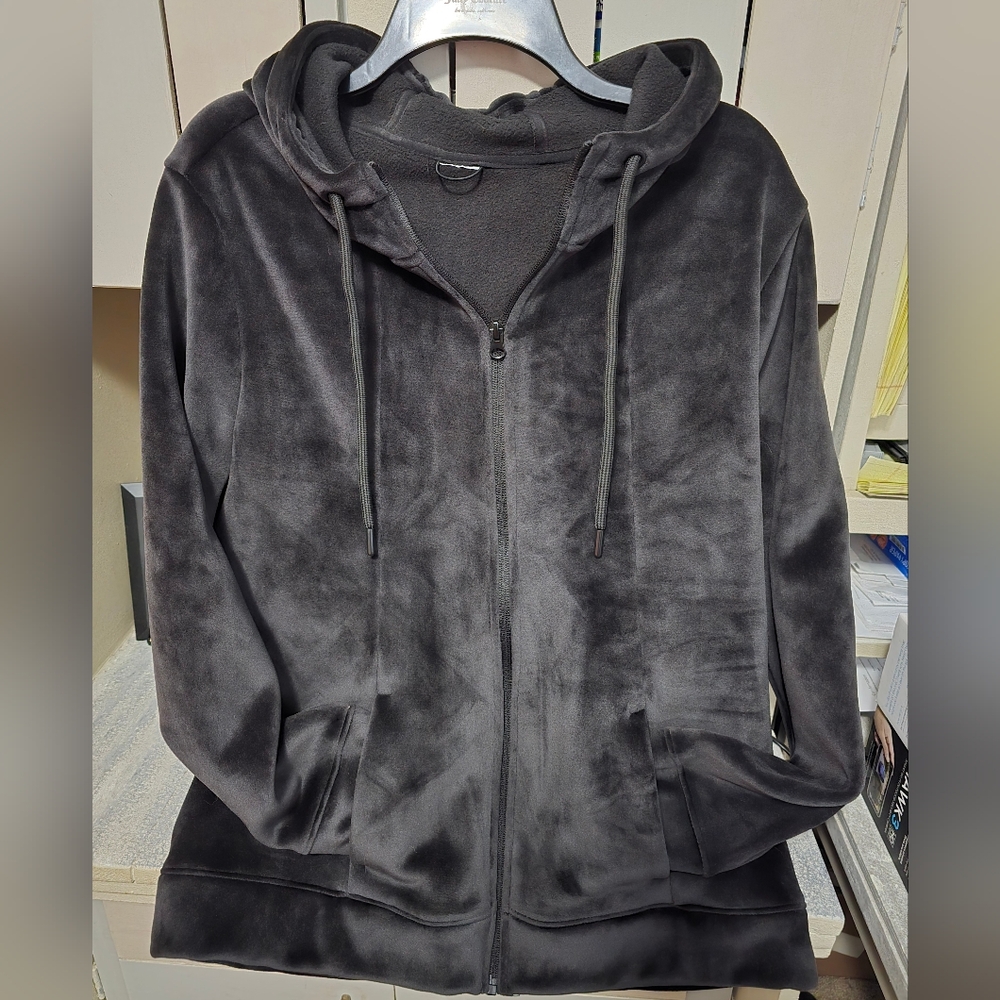 Women's Velvet Zip-Up Hoodie  Jacket